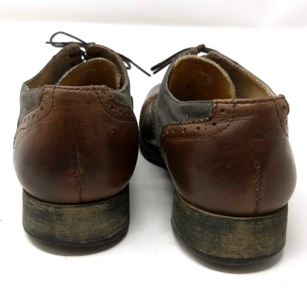 Steve Madden Cabal Leather Oxford Shoes Men's 11D Brown Handcrafted - Picture 10 of 11